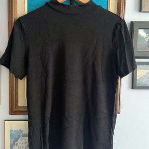 Black Mock-Neck Shirt